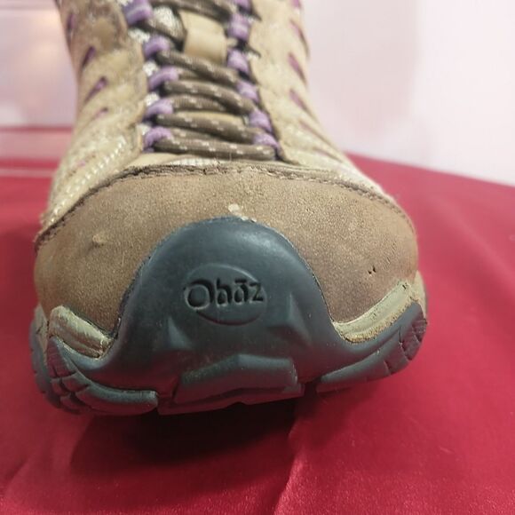 Oboz Women's SZ 10W Waterproof Hiking Shoe Sneaker Brown Purple . - Picture 2 of 9